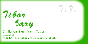 tibor vary business card